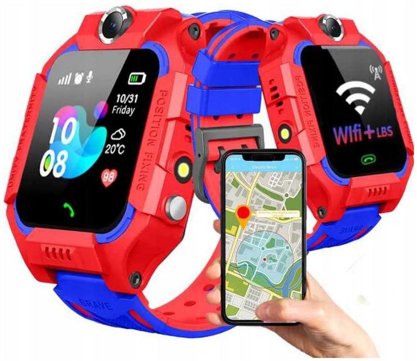 Chytré hodinky pre deti Smart-Trend Smartwatch Q12/Q19/ S- RED viacfarebné